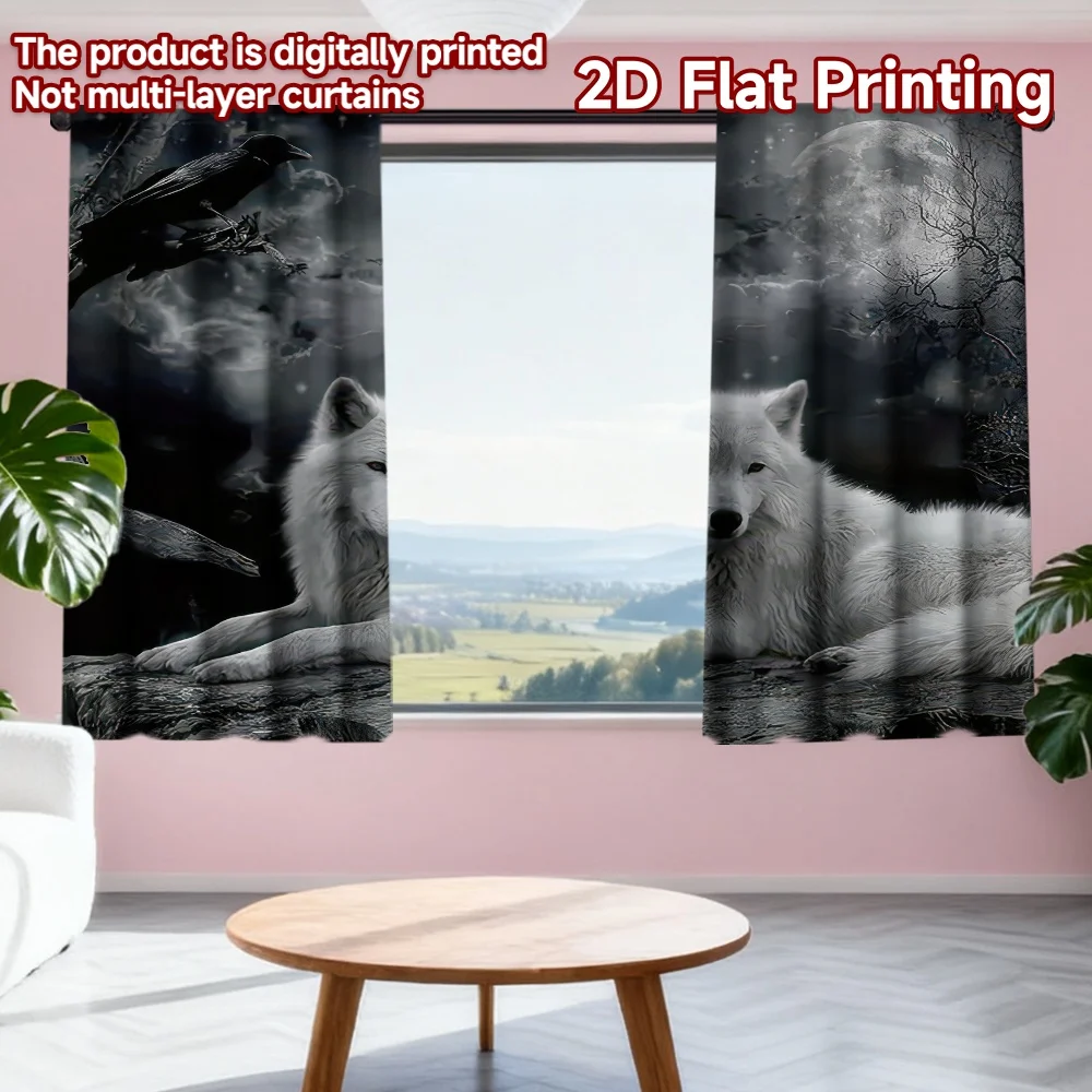 2D flat printing 2pcs Window Curtains Full Moon Night Scene Digital Printed Polyester Drapes Festive Wall Decor Perfect for
2D flat printing 2pcs Window Curtains Full Moon Night Scene Digital Printed Polyester Drapes Festive Wall Decor Perfect for