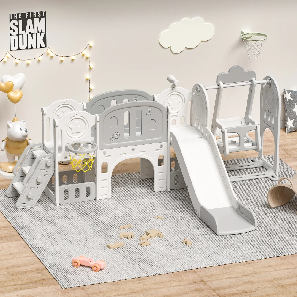 Горка для малышей от 1 до 4 лет, игровой набор 11 в 1 для дома и улицы: баскетбольное кольцо, растяжение, прочная, легкая сборка
Горка для малышей от 1 до 4 лет, игровой набор 11 в 1 для дома и улицы: баскетбольное кольцо, растяжение, прочная, легкая сборка