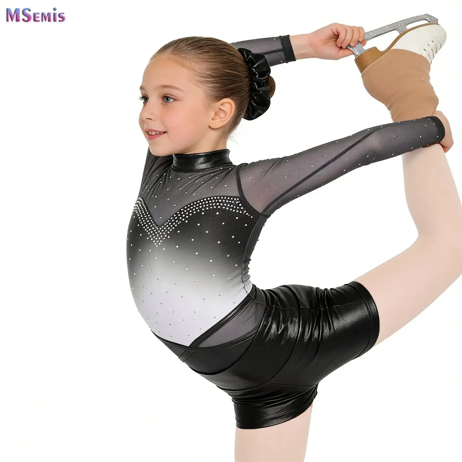 3Pcs/Set Kids Girls Gymnastics Set Figure Skating Dance Outfit Shiny Rhinestones Long Sleeve Leotard+Shorts+Hair Band Sportswear
3Pcs/Set Kids Girls Gymnastics Set Figure Skating Dance Outfit Shiny Rhinestones Long Sleeve Leotard+Shorts+Hair Band Sportswear