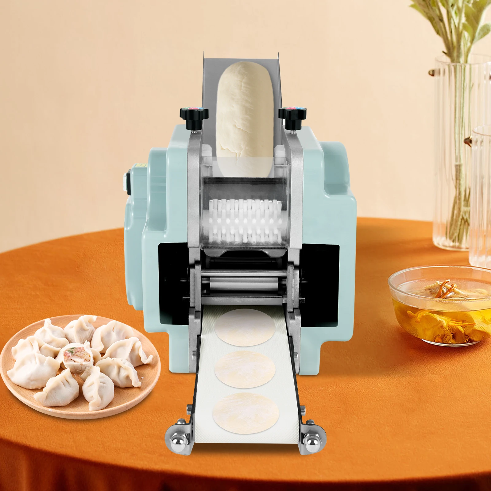 Electric Dumpling Skin Maker, Commercial Automatic Dumpling Maker Machine with 8cm Round Mold Pasta Maker Machine 110V
Electric Dumpling Skin Maker, Commercial Automatic Dumpling Maker Machine with 8cm Round Mold Pasta Maker Machine 110V