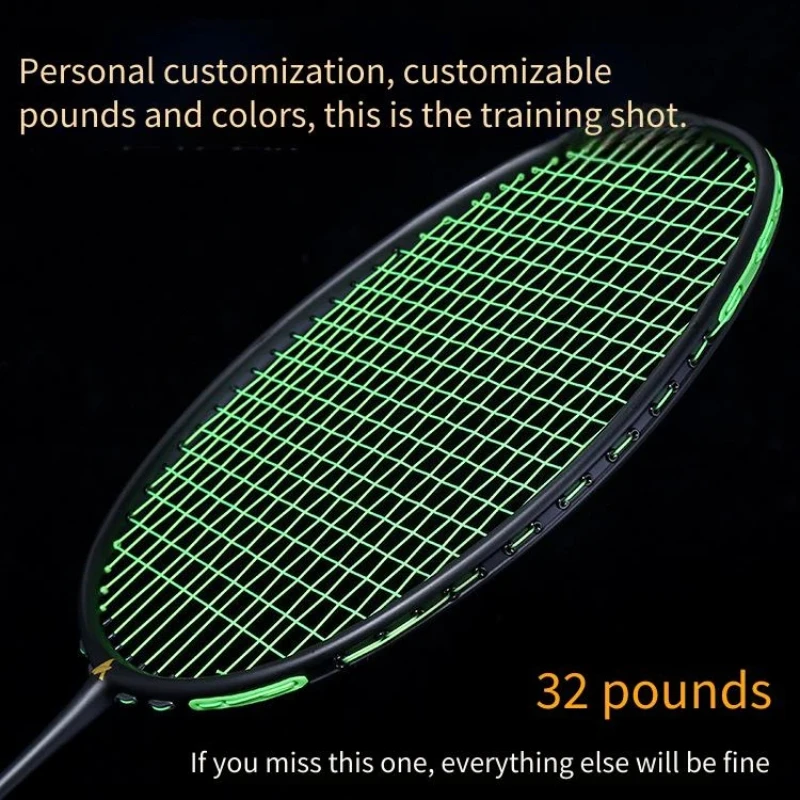 Badminton Racket Full Carbon Fiber Single Racket Ultra-light 4U Beginner Training for Men and Women Home Entertainment Split
Badminton Racket Full Carbon Fiber Single Racket Ultra-light 4U Beginner Training for Men and Women Home Entertainment Split