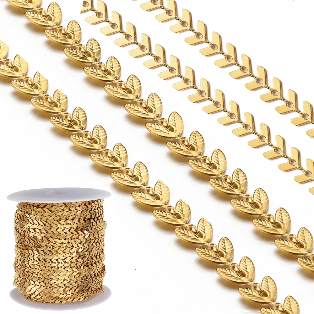 2/1meters Stainless Steel Chains Gold Color Leaves Leaf Chain for Jewelry Making DIY Necklace Bracelet Women Men Wholesale
2/1meters Stainless Steel Chains Gold Color Leaves Leaf Chain for Jewelry Making DIY Necklace Bracelet Women Men Wholesale