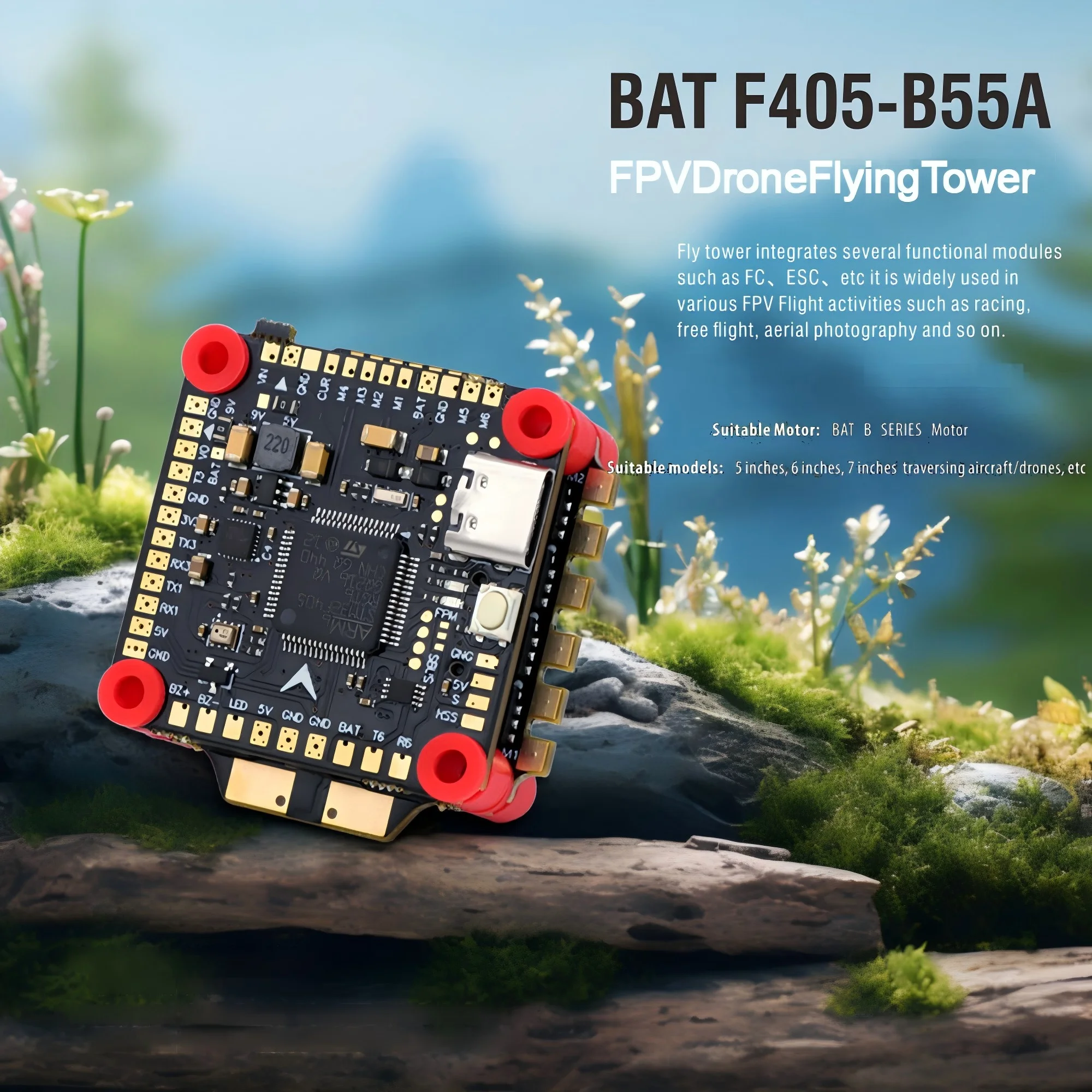 F405 B55A Flight Controller for RC FPV Racing Drone - High-Speed Stability And Precision Control
F405 B55A Flight Controller for RC FPV Racing Drone - High-Speed Stability And Precision Control