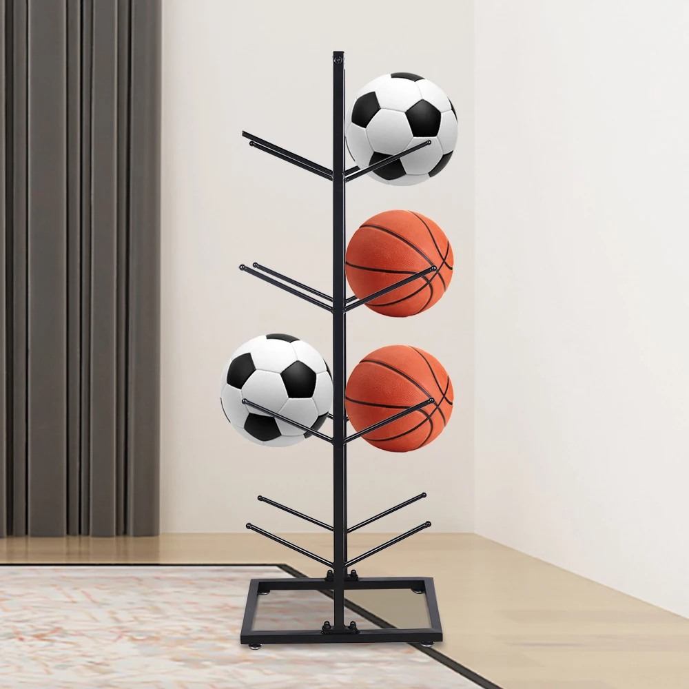 Modern Black 4Tiered Ball Storage Rack Capacity 8 Basketballs for Stores and Houses to Organize all Kinds of Balls
Modern Black 4Tiered Ball Storage Rack Capacity 8 Basketballs for Stores and Houses to Organize all Kinds of Balls