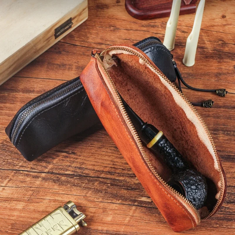 Retro Cowhide Mini Single Pipe Bag Distressed Vintage Craft Portable Simple Structure Outdoor Carry Male Smoker Accessory
Retro Cowhide Mini Single Pipe Bag Distressed Vintage Craft Portable Simple Structure Outdoor Carry Male Smoker Accessory