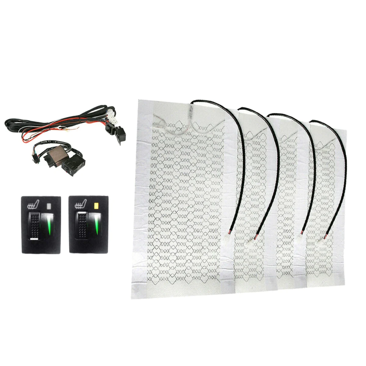 4PCS Car Seat Heater 12V Heated Seat Heating Pads with 2 Dial 5 Level Switch for Toyota Prado Corolla RAV4 REIZ Yaris
4PCS Car Seat Heater 12V Heated Seat Heating Pads with 2 Dial 5 Level Switch for Toyota Prado Corolla RAV4 REIZ Yaris