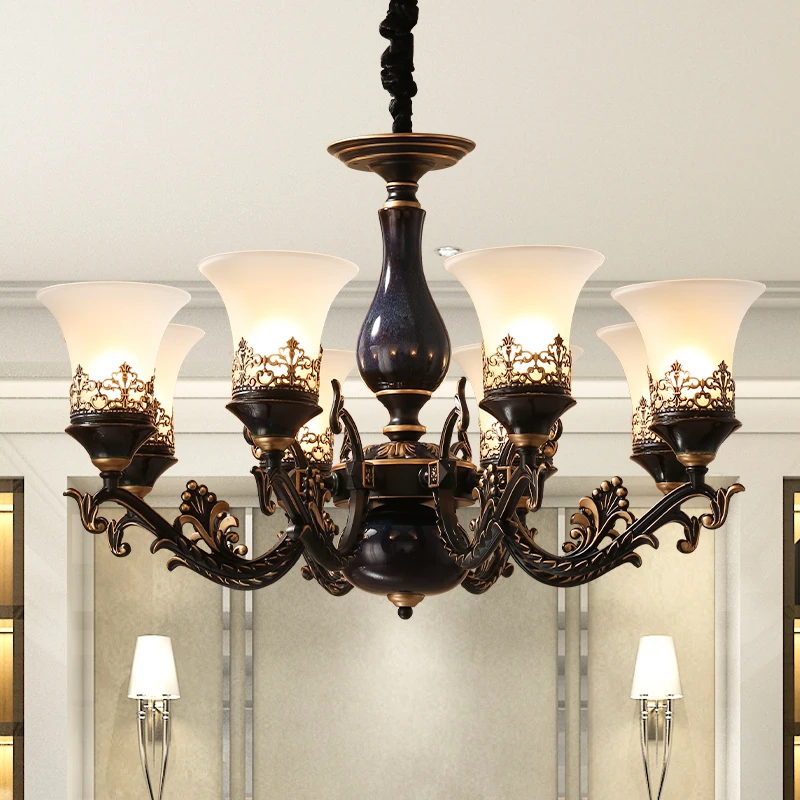 American retro chandelier luxury atmosphere home creative light luxury ceramic lamps dining room bedroom study living room chand
American retro chandelier luxury atmosphere home creative light luxury ceramic lamps dining room bedroom study living room chand