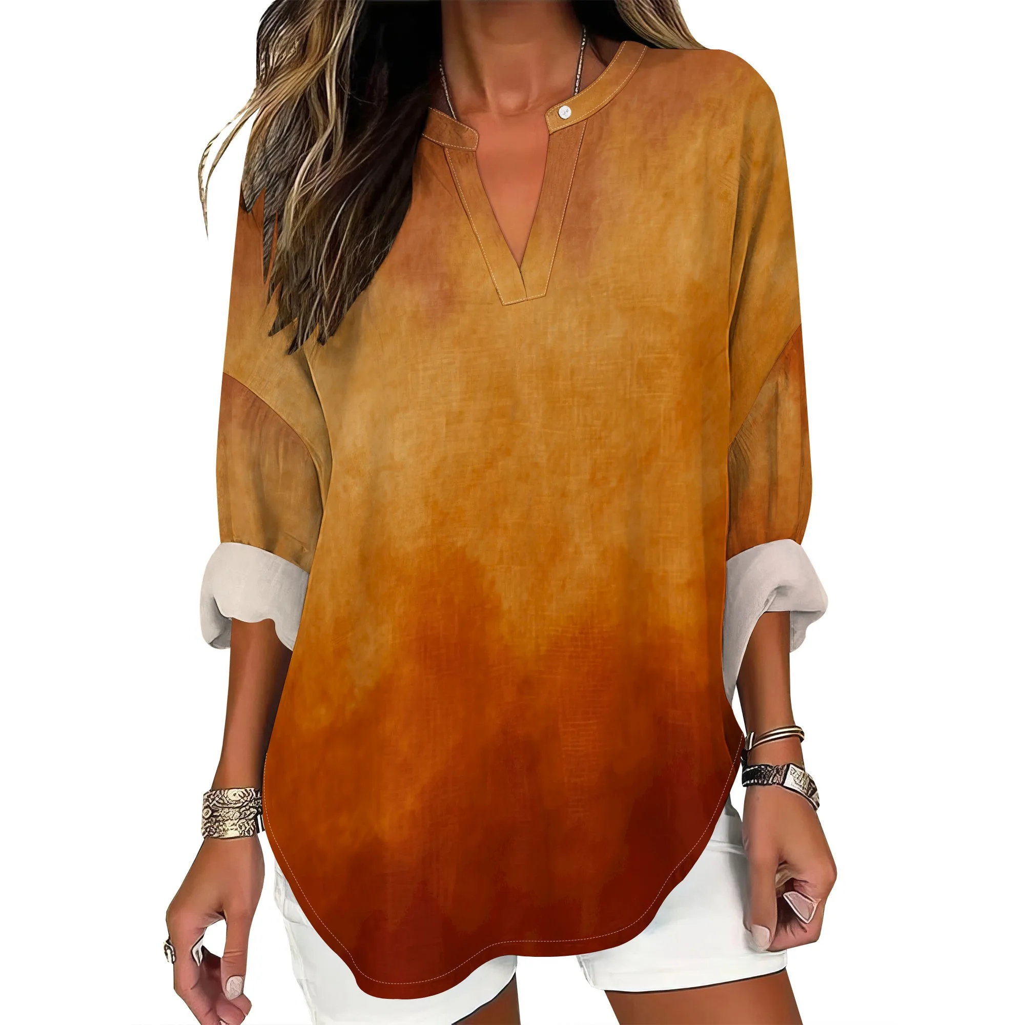 Tie Dye Style Shirt for Women V Neck Long Sleeve Blouse Cute Printed Casual Loose Fit Summer Beach Tunic Tops
Tie Dye Style Shirt for Women V Neck Long Sleeve Blouse Cute Printed Casual Loose Fit Summer Beach Tunic Tops