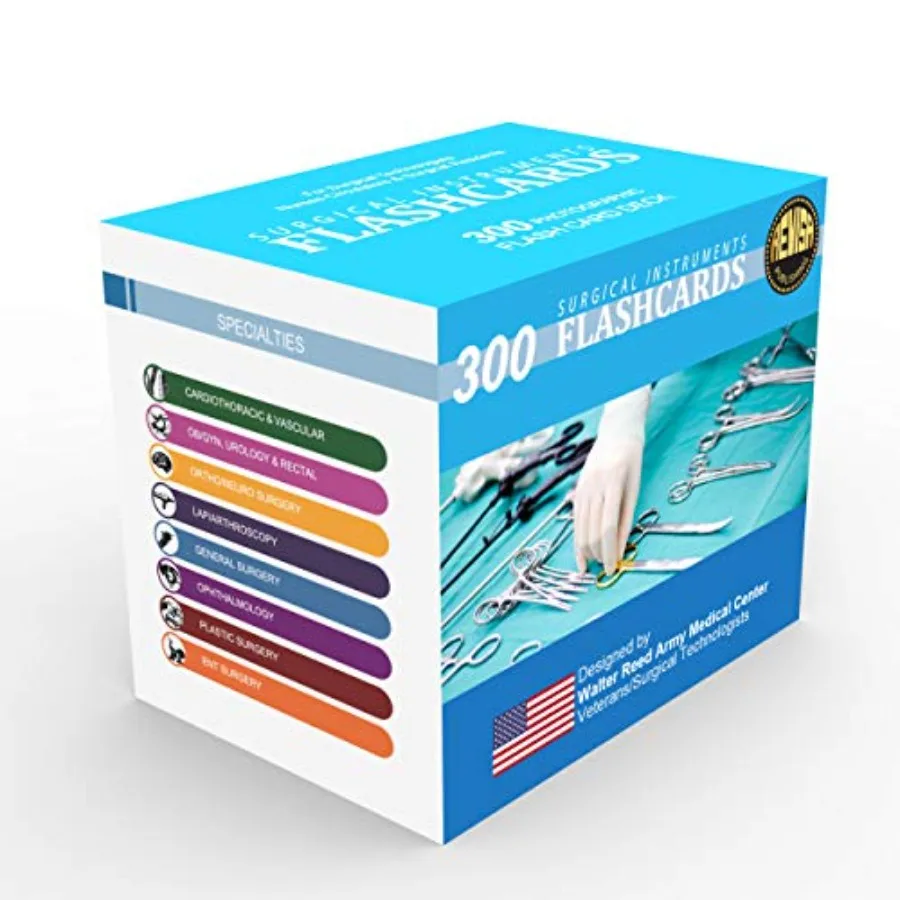 Surgical Instrumentation Flash Cards for Technologists Exam Medical Students Operating Room Nurses - Illustrated Instrument Ind
Surgical Instrumentation Flash Cards for Technologists Exam Medical Students Operating Room Nurses - Illustrated Instrument Ind