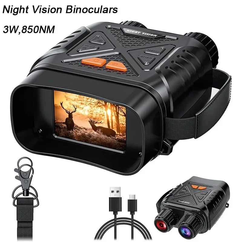 1080P Night Vision Binoculars 10x Digital 800m Full Dark Infrared Night Vision Telescope Goggles 2.8” Large Screen For Camping
1080P Night Vision Binoculars 10x Digital 800m Full Dark Infrared Night Vision Telescope Goggles 2.8” Large Screen For Camping