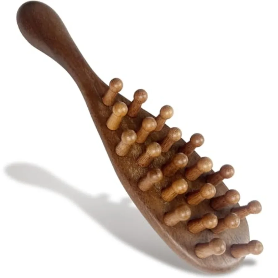 Sandalwood Comb Head Massager for Scalp Stress Relief - Gua Sha Comb for Headache, Neck, and Shoulder Relaxation - Relaxing Pre
Sandalwood Comb Head Massager for Scalp Stress Relief - Gua Sha Comb for Headache, Neck, and Shoulder Relaxation - Relaxing Pre