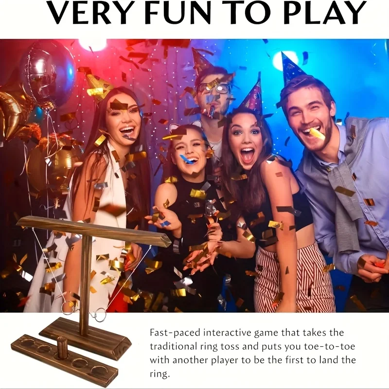 1pc/2pcs Wooden Ring Toss Game: Quick-Thinking Interactive Party Game - Perfect Choice for Indoor/Outdoor Parties, Family
1pc/2pcs Wooden Ring Toss Game: Quick-Thinking Interactive Party Game - Perfect Choice for Indoor/Outdoor Parties, Family