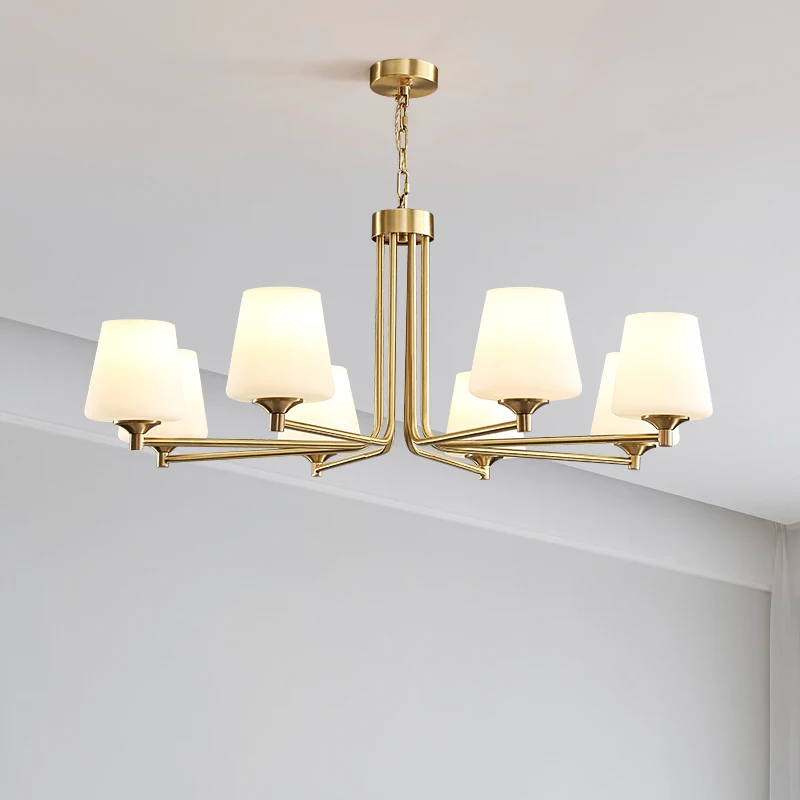 All copper living room light bedroom light original simple modern light luxury chandelier simple American Nordic lamps American
All copper living room light bedroom light original simple modern light luxury chandelier simple American Nordic lamps American