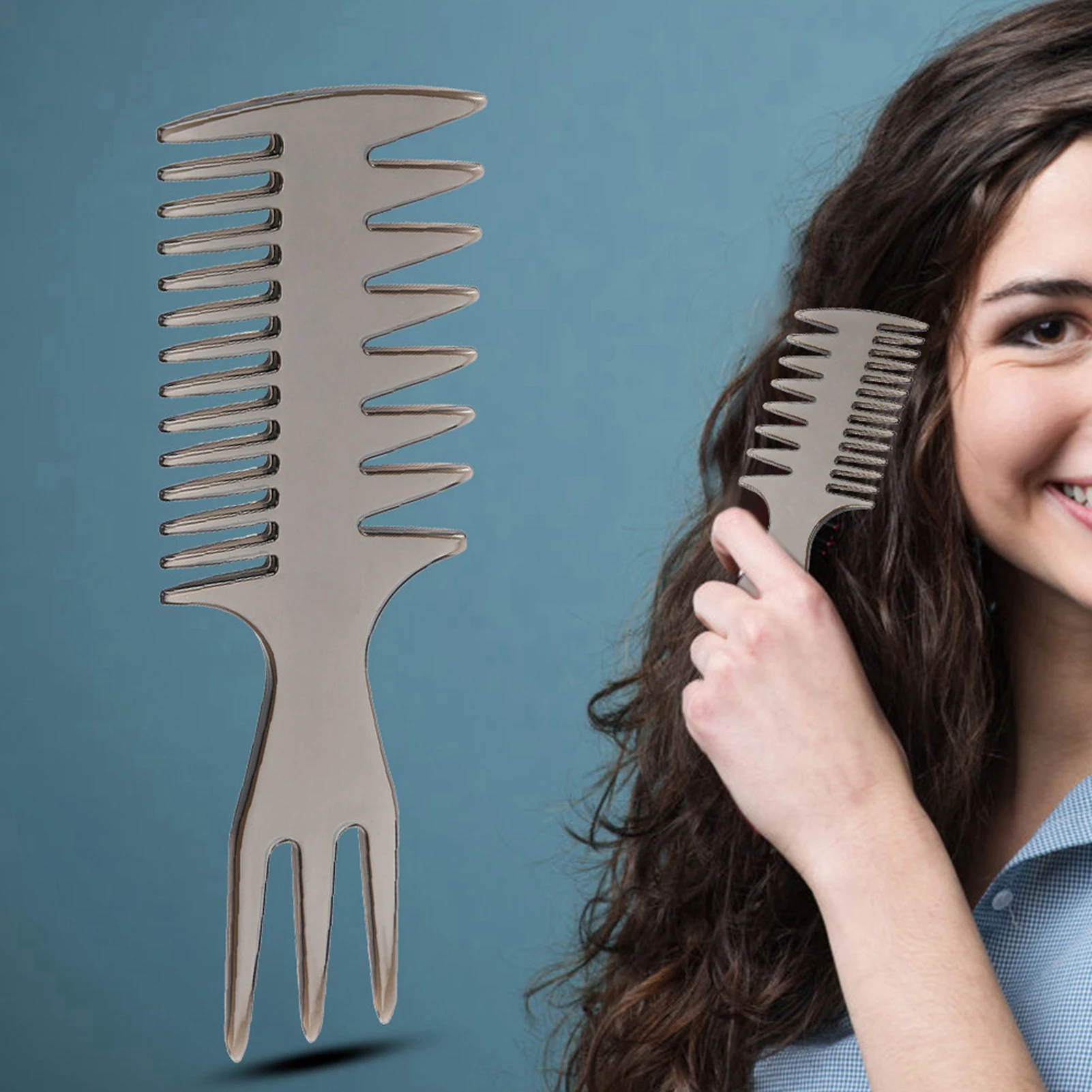 Men Hairdressing Tool Comb Hair Straightening Curling Oil Hair Styling (Fork Comb)
Men Hairdressing Tool Comb Hair Straightening Curling Oil Hair Styling (Fork Comb)