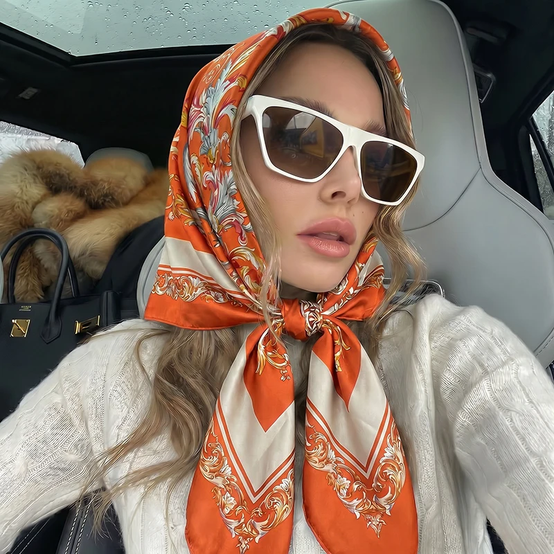 Vintage Satin Square Scarf European Baroque Floral Hijab Soft Bandana for Women Vacation Beach Head Neck Wrap Hair Accessory
Vintage Satin Square Scarf European Baroque Floral Hijab Soft Bandana for Women Vacation Beach Head Neck Wrap Hair Accessory