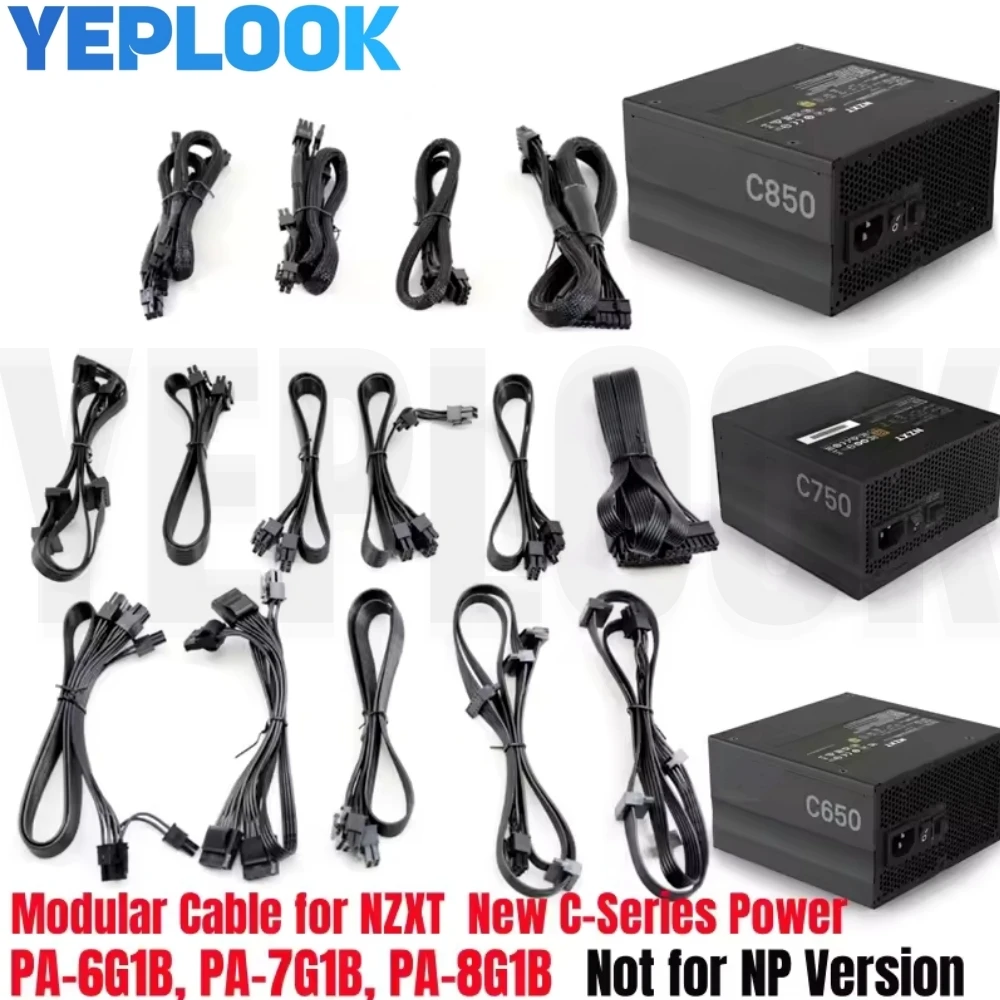 Modular Power Cable for NZXT PA-6G1B, PA-7G1B, PA-8G1B Power, GPU PCIe 8Pin 6+2Pin, CPU 4+4Pin, ATX 24Pin, SATA, Molex IDE 4Pin
Modular Power Cable for NZXT PA-6G1B, PA-7G1B, PA-8G1B Power, GPU PCIe 8Pin 6+2Pin, CPU 4+4Pin, ATX 24Pin, SATA, Molex IDE 4Pin