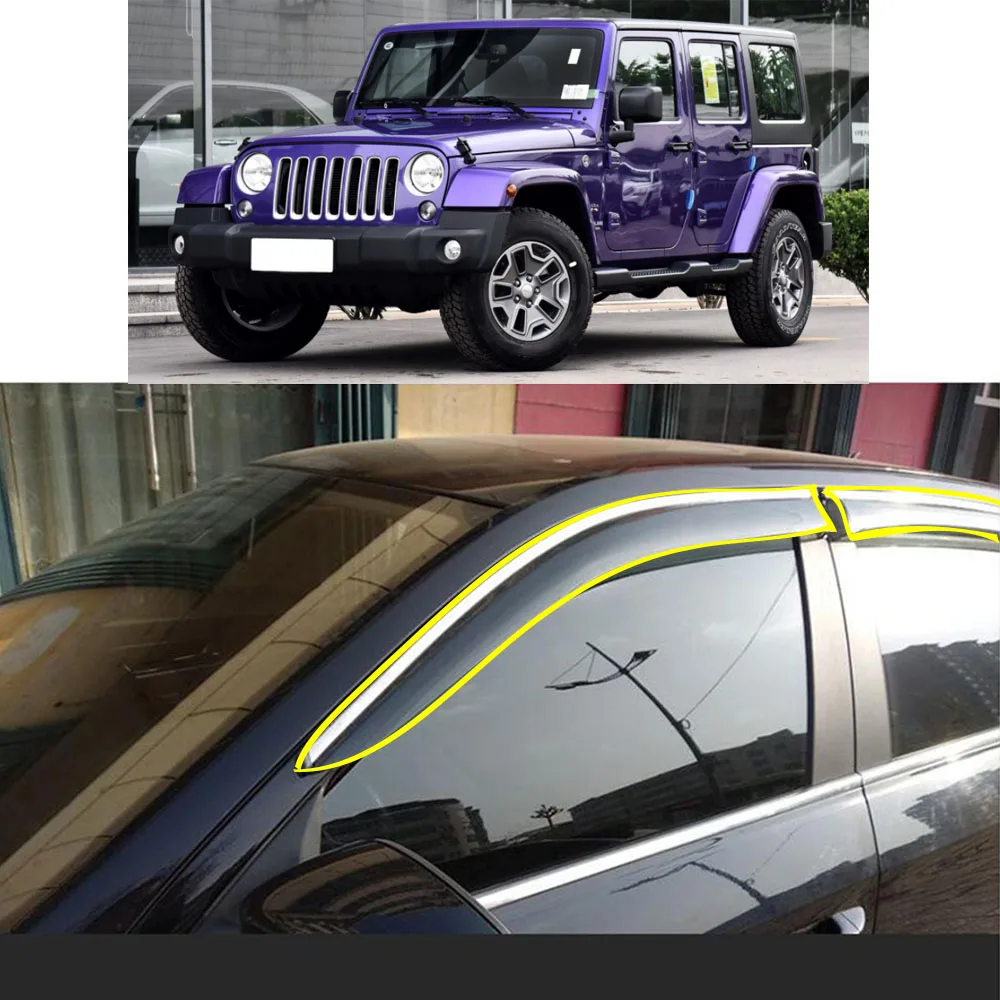 Car Sticker Plastic Window Glass Wind Visor Rain/Sun Guard Vent For Jeep Wrangler 2010 2011 2012 2013 2014 2015 2016 2017
Car Sticker Plastic Window Glass Wind Visor Rain/Sun Guard Vent For Jeep Wrangler 2010 2011 2012 2013 2014 2015 2016 2017