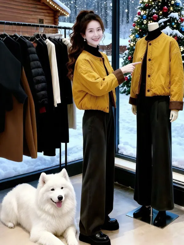 Корейская женская модная осенняя повседневная удобная кофта из хлопка с круглым вырезом и пуговицами
Корейская женская модная осенняя повседневная удобная кофта из хлопка с круглым вырезом и пуговицами