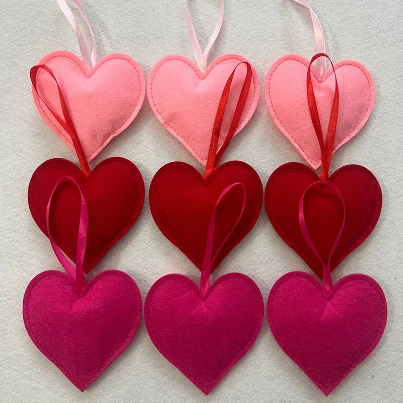 50pcs Valentine's Day Pink Red Felt Romantic Love Heart Hanging Charms for Garland Decorations Wedding Party Home Decor
50pcs Valentine's Day Pink Red Felt Romantic Love Heart Hanging Charms for Garland Decorations Wedding Party Home Decor