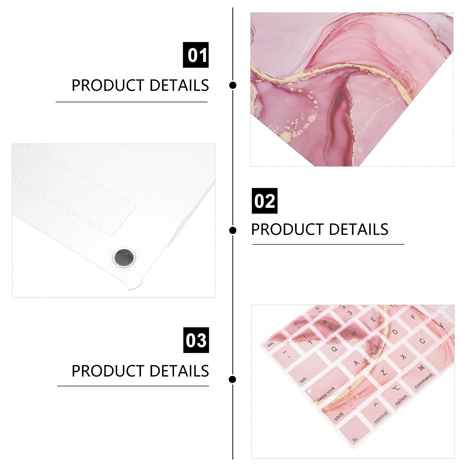 2Pcs Marbling Texture Laptop Case Durable Plastic Protective Shell Keyboard Cover Laptop Protector Anti-Scratch Cover
2Pcs Marbling Texture Laptop Case Durable Plastic Protective Shell Keyboard Cover Laptop Protector Anti-Scratch Cover