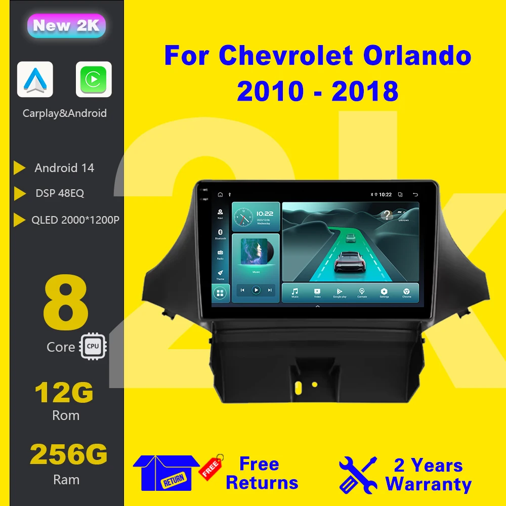 Android 14 For Chevrolet Orlando 2010 - 2018 Car Radio Wireless Carplay Multimedia Player IPS LED 8 CORE 2 DIN GPS
Android 14 For Chevrolet Orlando 2010 - 2018 Car Radio Wireless Carplay Multimedia Player IPS LED 8 CORE 2 DIN GPS