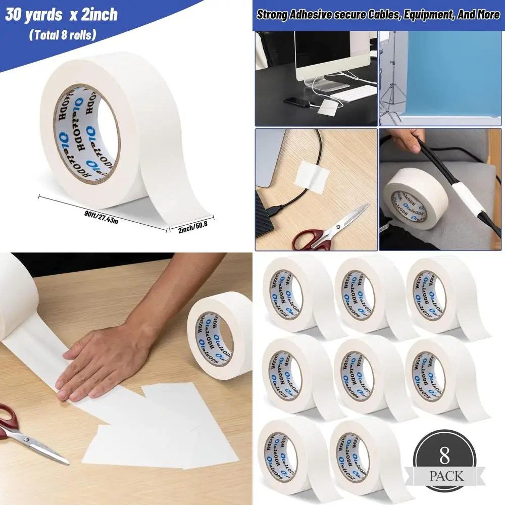 Прочная матовая клейкая лента (2 дюйма x 240 ярдов) для кино, телевидения и упаковки
Прочная матовая клейкая лента (2 дюйма x 240 ярдов) для кино, телевидения и упаковки