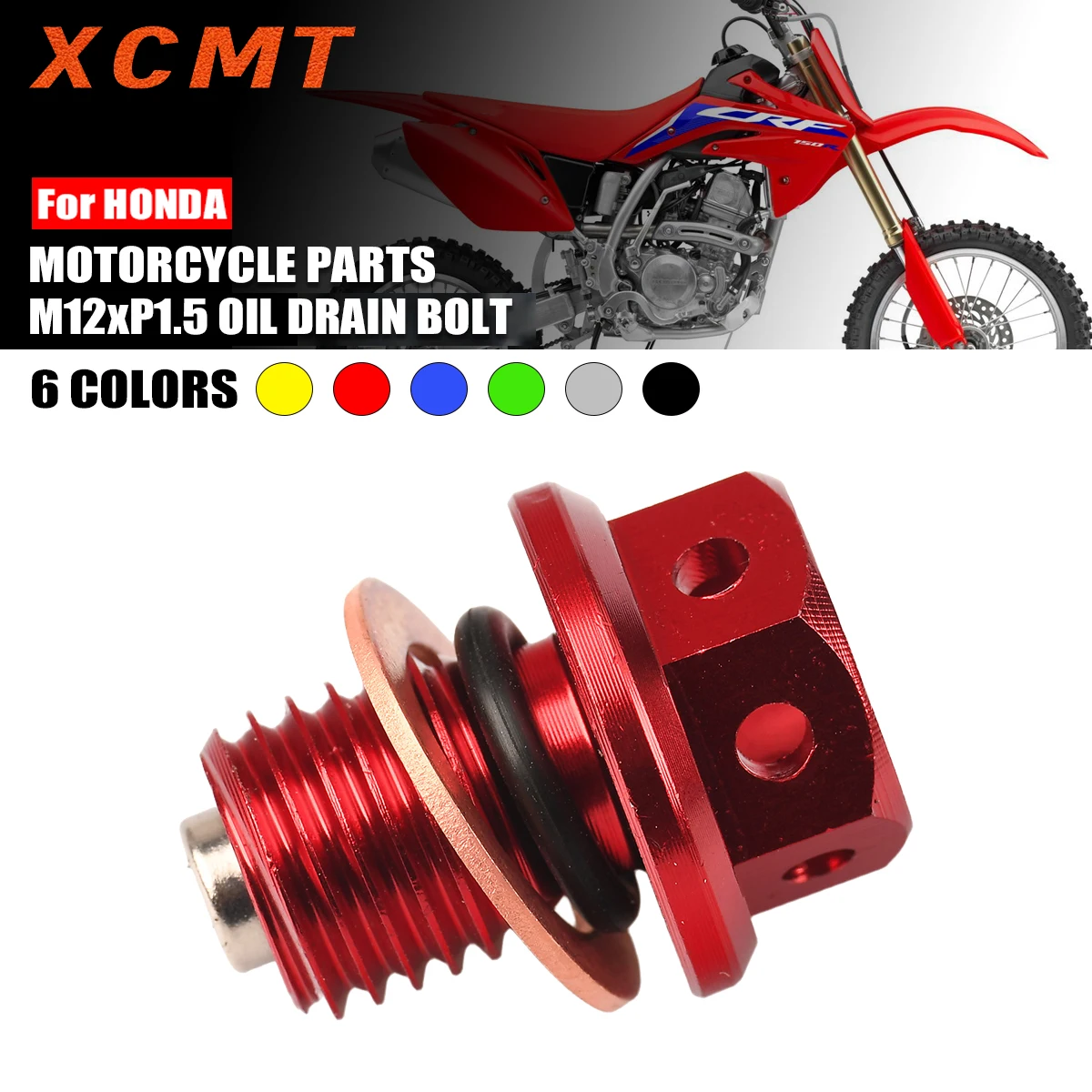 M12xP1.5 Magnetic Oil Drain Plug Bolt Screw For Honda CR125 250 350 480 500 CRF250 CRF1000L RVF CBR VTR NC700 RVF750 VFR750 XR
M12xP1.5 Magnetic Oil Drain Plug Bolt Screw For Honda CR125 250 350 480 500 CRF250 CRF1000L RVF CBR VTR NC700 RVF750 VFR750 XR