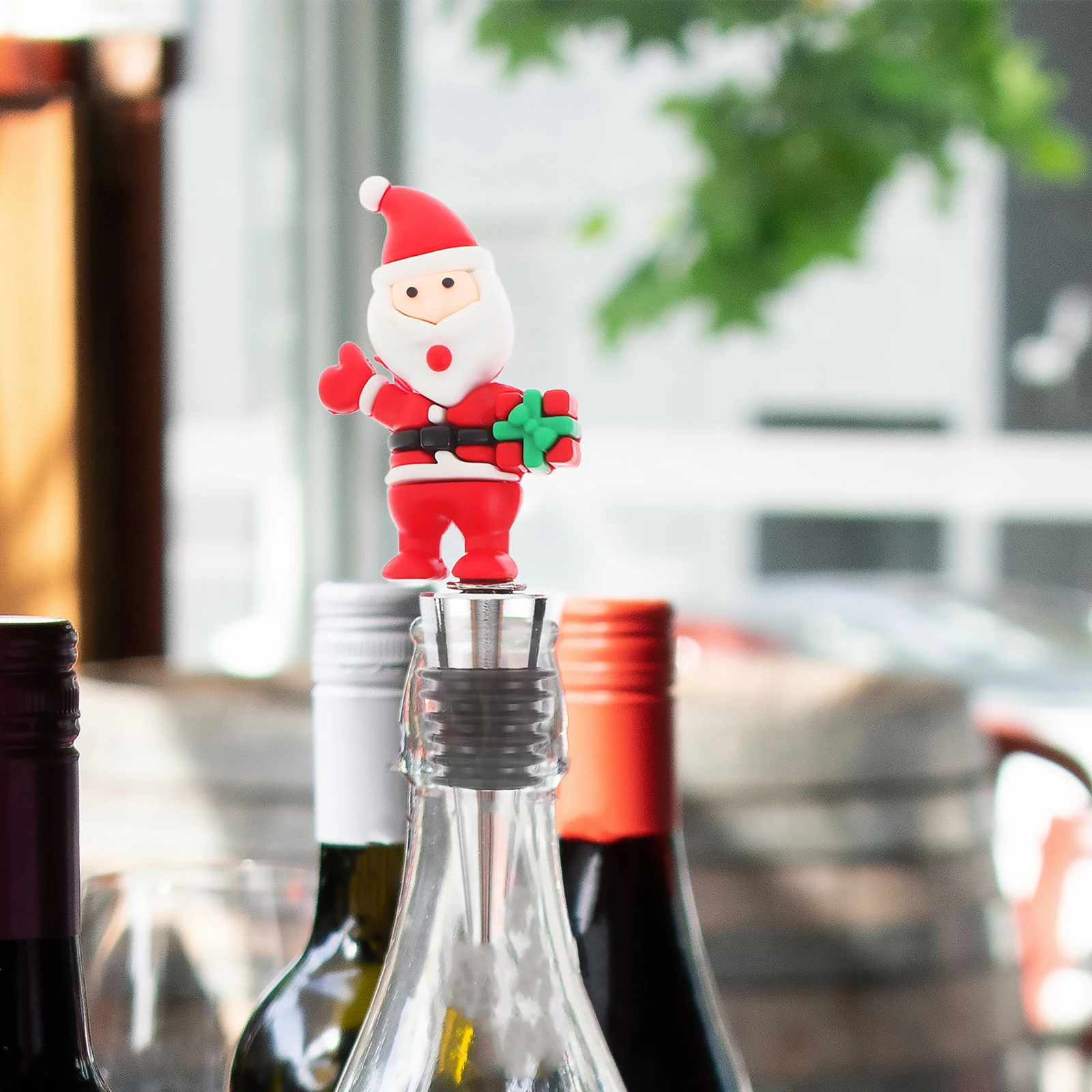 4pcs Wine Bottle Stopper Reusable Sealing Plug For Christmas Party Decorative Beverage Stoppers Household Bar Kitchen
4pcs Wine Bottle Stopper Reusable Sealing Plug For Christmas Party Decorative Beverage Stoppers Household Bar Kitchen