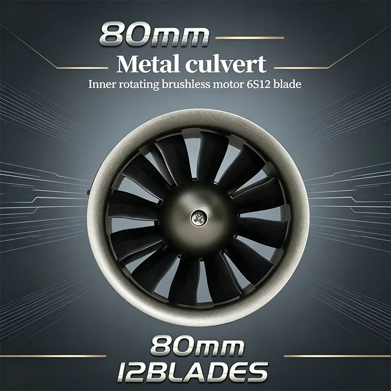 FMS 80mm Ducted Fan (12-Blade) Pro Powertrain Enhanced Edition With 3665-KV2000 Inner Runner Motor (6S) V4 Aircraft Accessories
FMS 80mm Ducted Fan (12-Blade) Pro Powertrain Enhanced Edition With 3665-KV2000 Inner Runner Motor (6S) V4 Aircraft Accessories