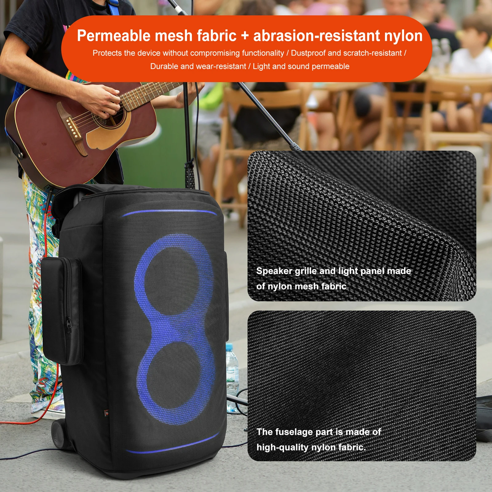 Для JBL PartyBox 520, чехол для переноски динамика, застежка-молния, пылезащитный чехол для динамика для вечеринок, утолщенная нейлоновая сумка для хранения динамика с защитой от царапин
Для JBL PartyBox 520, чехол для переноски динамика, застежка-молния, пылезащитный чехол для динамика для вечеринок, утолщенная нейлоновая сумка для хранения динамика с защитой от царапин