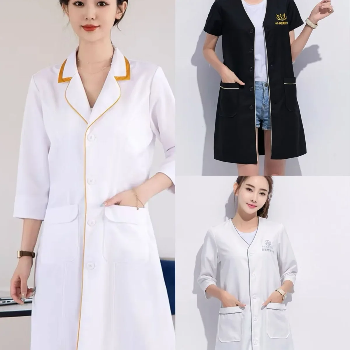 White Coat for Women, Manager Work Clothes, Beauty Salon, Beautician Clothing, Tattoo Artist, Medium Long-sleeved
White Coat for Women, Manager Work Clothes, Beauty Salon, Beautician Clothing, Tattoo Artist, Medium Long-sleeved