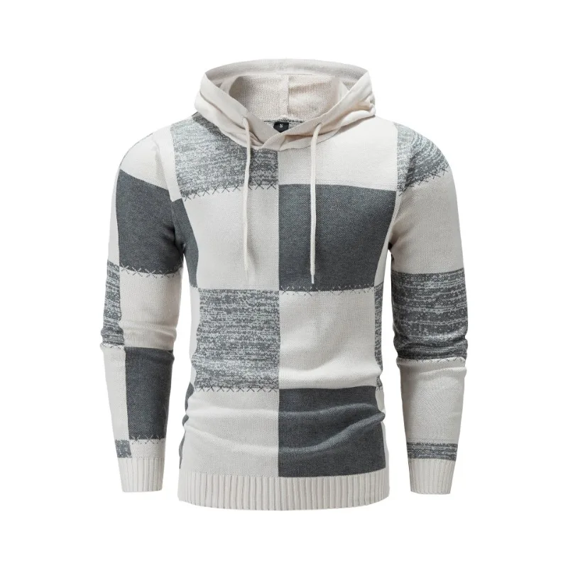 Men's Pullover Long Sleeve Knitted Autumn and Winter Casual Printed Long Sleeve Hooded Sweater Top
Men's Pullover Long Sleeve Knitted Autumn and Winter Casual Printed Long Sleeve Hooded Sweater Top