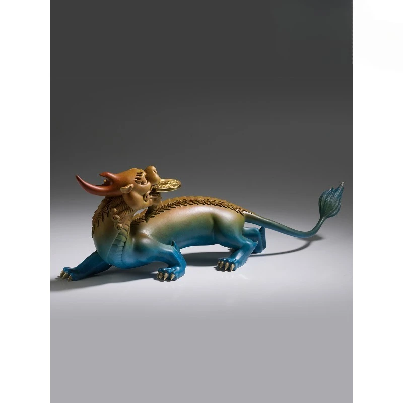 Living room desktop copper Pixiu ornament, home decoration handicraft ornament
Living room desktop copper Pixiu ornament, home decoration handicraft ornament