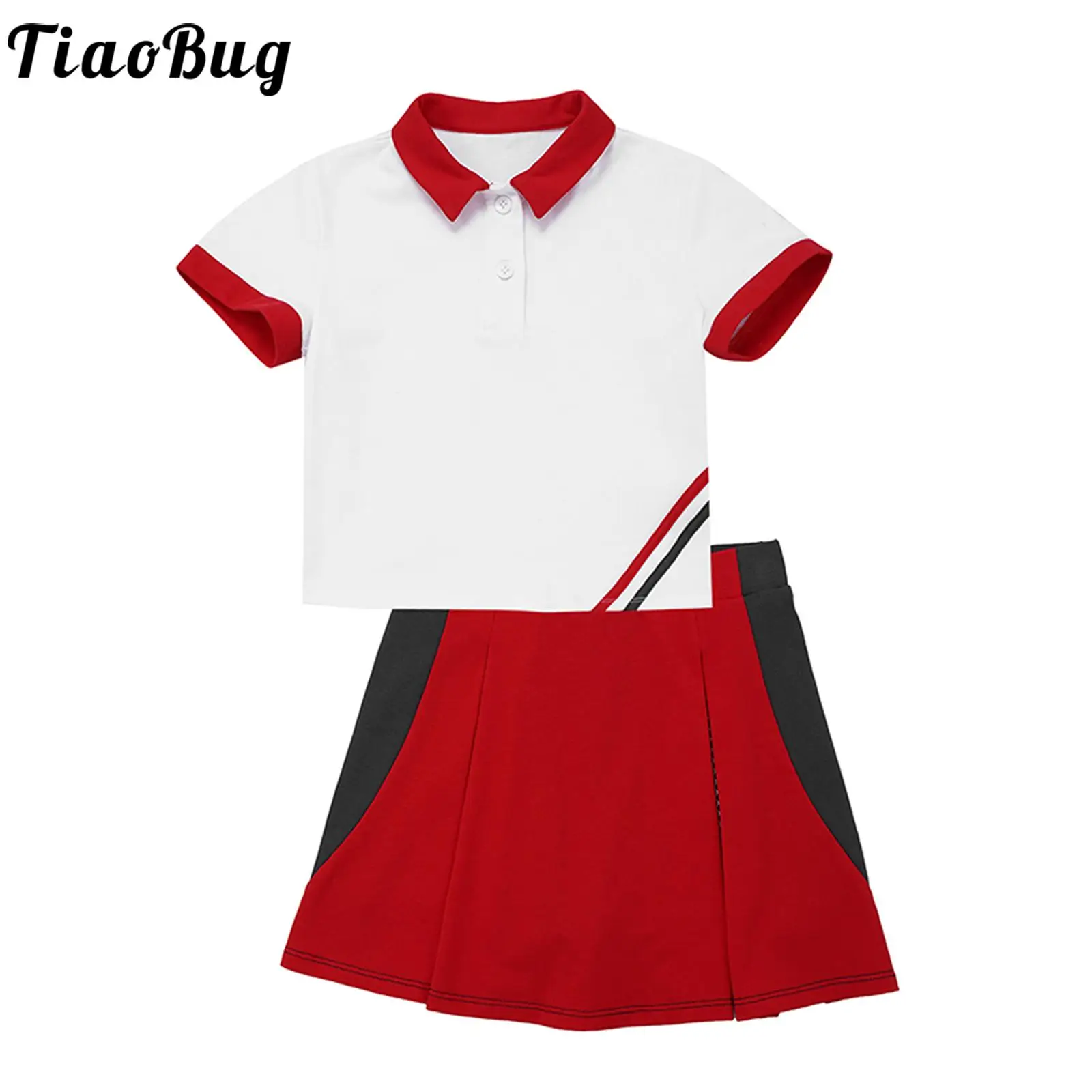 Girls Sport Clothes Short Sleeve Turn Down Collar Top Skirt Kids Activewear Child Gym Suit Baseball Tennis Badminton Sportswear
Girls Sport Clothes Short Sleeve Turn Down Collar Top Skirt Kids Activewear Child Gym Suit Baseball Tennis Badminton Sportswear