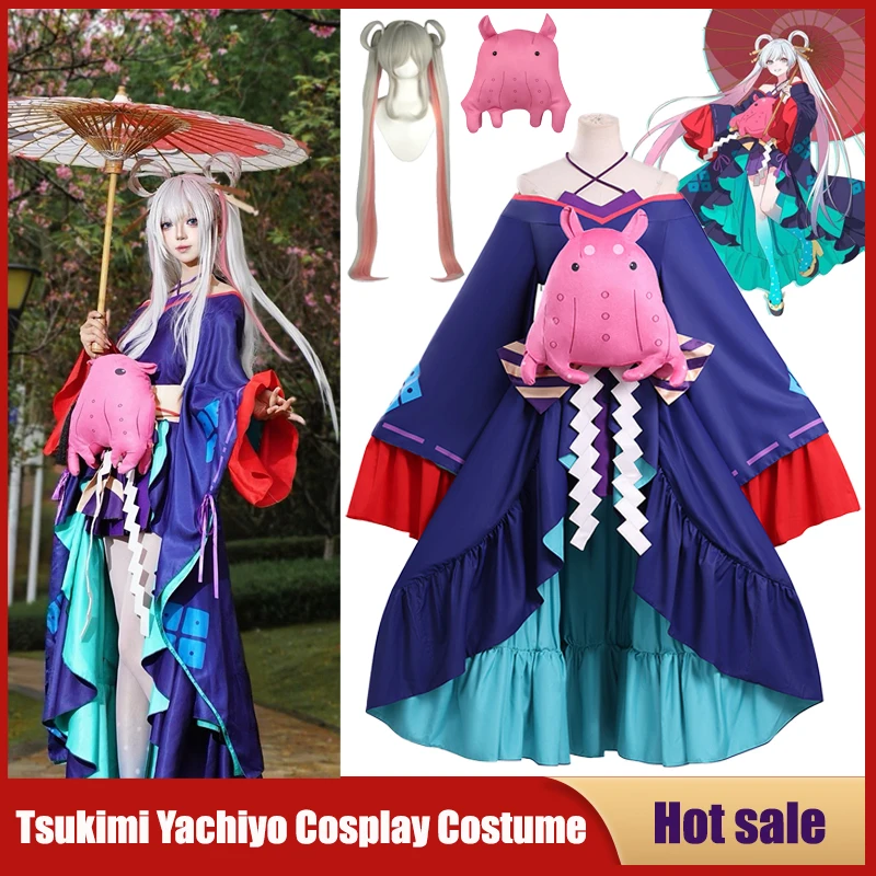 Anime Cosmic Princess Kaguya Cosplay Costume Tsukimi Yachiyo Dark Blue Dress Doll Wig Party Stage Performance Convention Suits
Anime Cosmic Princess Kaguya Cosplay Costume Tsukimi Yachiyo Dark Blue Dress Doll Wig Party Stage Performance Convention Suits