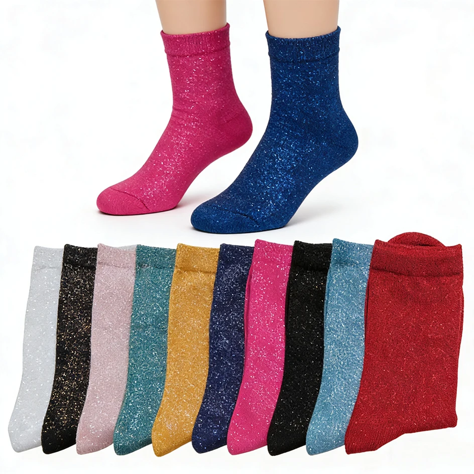 Colourful Glitter Socks Women Harajuku Shiny Loose Socks Fashion Stockings Female Sparkly Sequin Socks Bright Silk Cotton Socks
Colourful Glitter Socks Women Harajuku Shiny Loose Socks Fashion Stockings Female Sparkly Sequin Socks Bright Silk Cotton Socks
