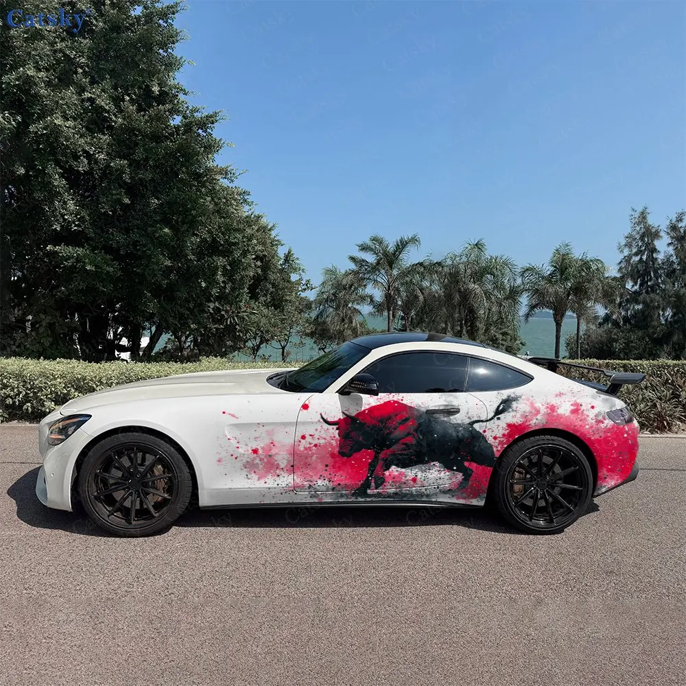 2pcs Splatter Red & Black Bull Car Side Wraps, Self-Adhesive PVC Waterproof & Scratch-Resistant Stickers, Car Accessory Gift
2pcs Splatter Red & Black Bull Car Side Wraps, Self-Adhesive PVC Waterproof & Scratch-Resistant Stickers, Car Accessory Gift