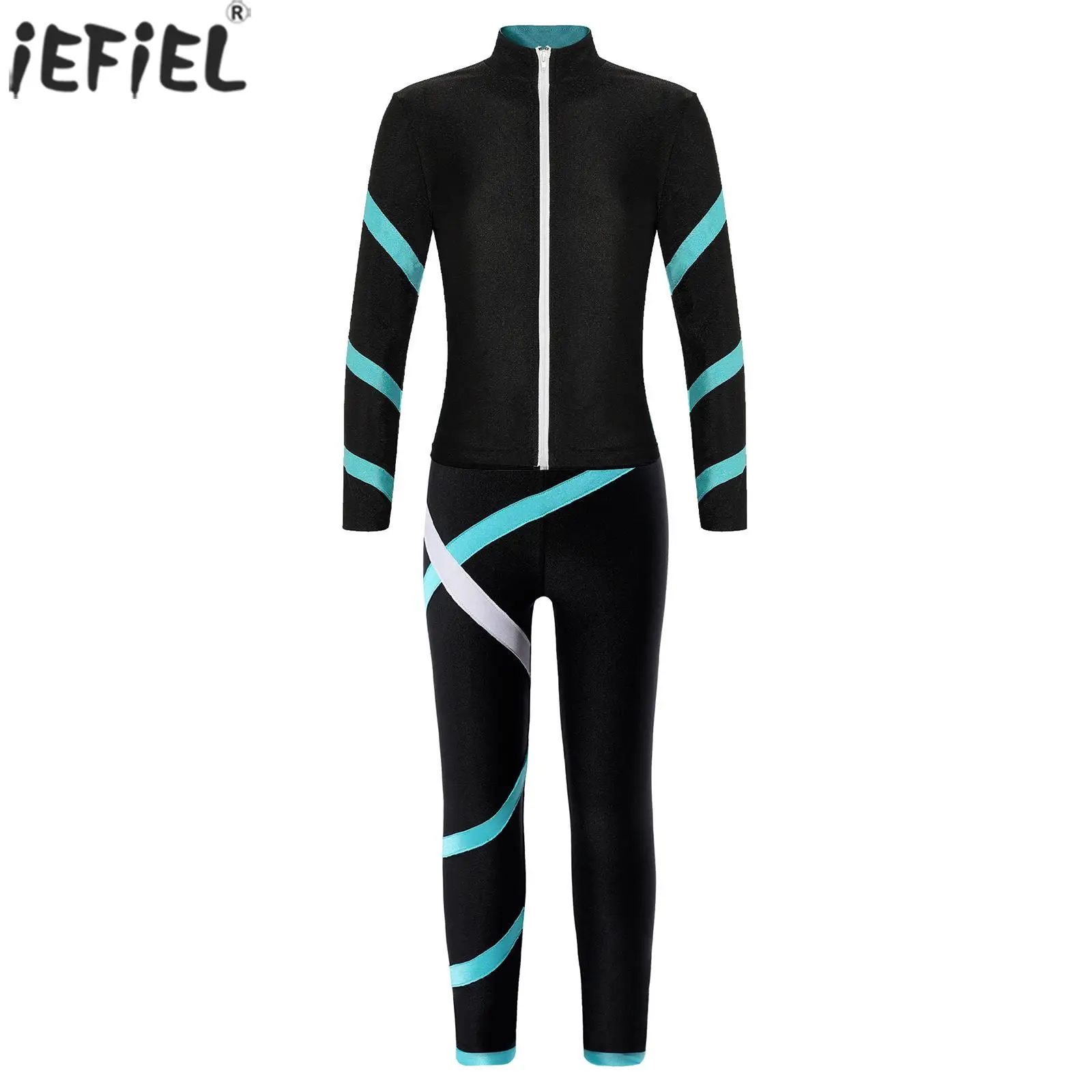 Kids Girls Sportswear Gymnastics Skating Dancewear Contrast Color Long Sleeve Sweatshirt Leggings Yoga Running Workout Outfits
Kids Girls Sportswear Gymnastics Skating Dancewear Contrast Color Long Sleeve Sweatshirt Leggings Yoga Running Workout Outfits