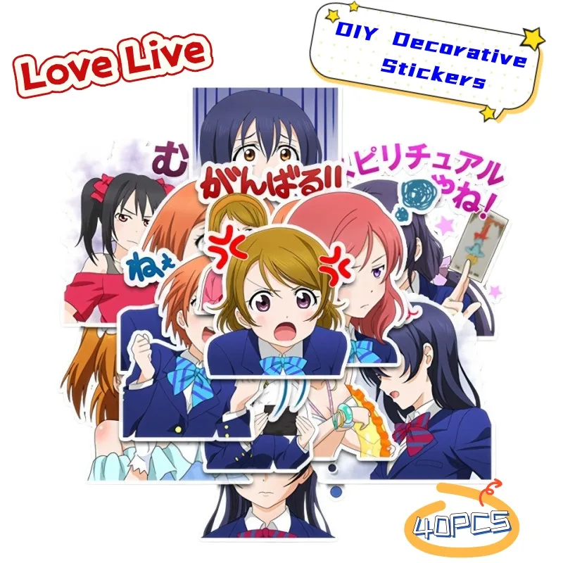New 40PCS Love Live Kousaka Honoka Minami Kotori Sticker High Color Value Cartoon Cute Hand Account Album Decoration Sticker
New 40PCS Love Live Kousaka Honoka Minami Kotori Sticker High Color Value Cartoon Cute Hand Account Album Decoration Sticker