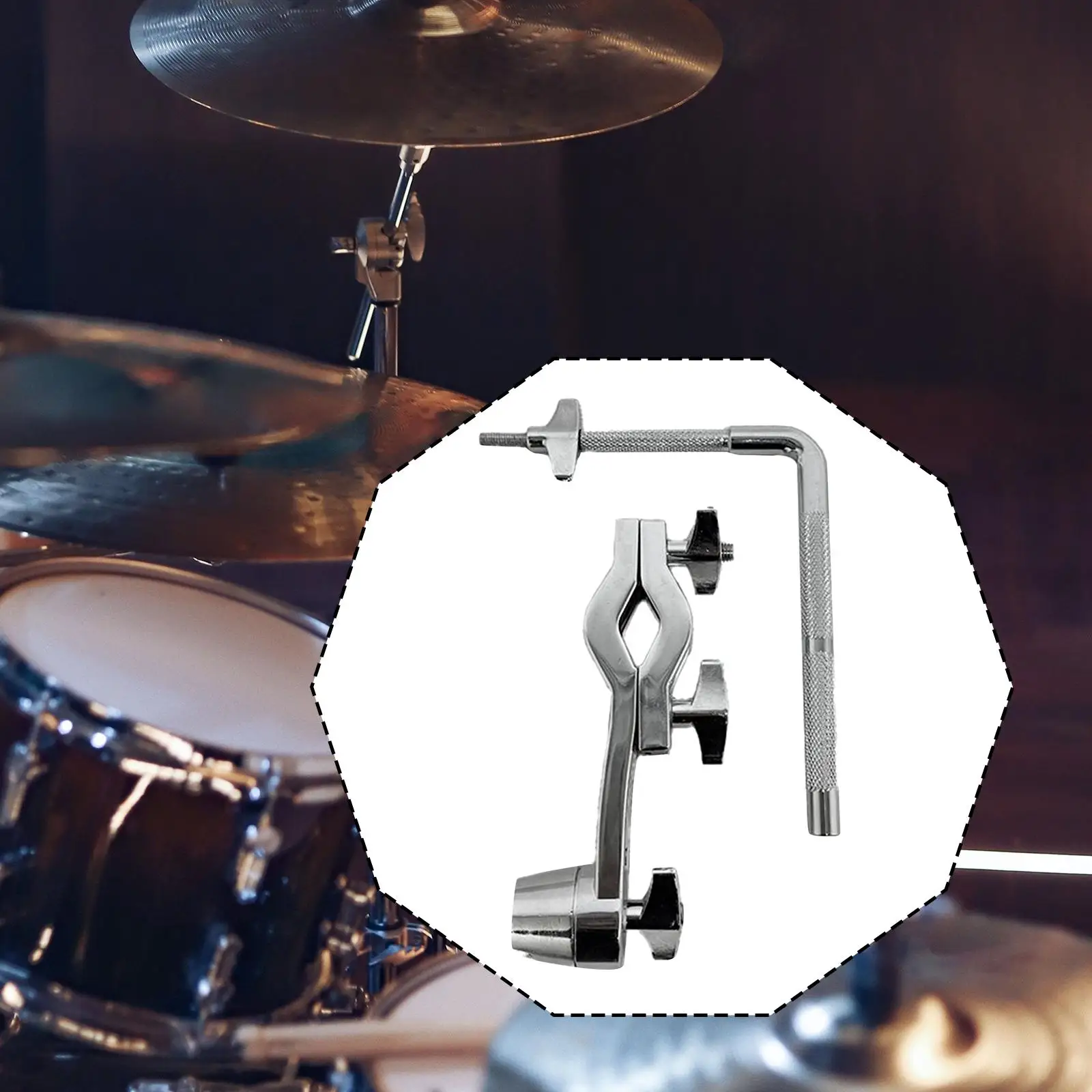 Cymbal Stand Holder Arm Bracket Space Saving Clamp for Drum Rack Mount Percussion Instrument Setup