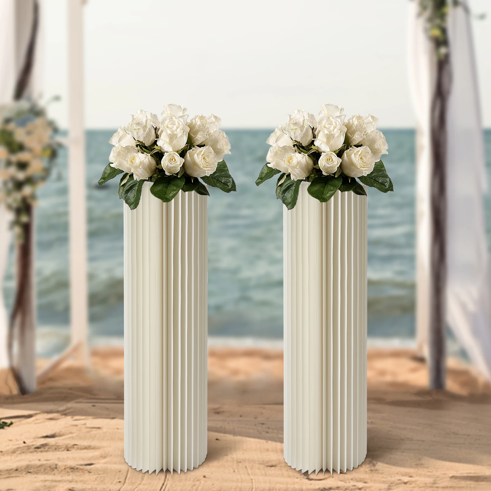 Centerpiece Stands Columns Display with Acrylic Lid Self-adhesive Strip Design, Cardboard Flower Stand with PVC Panel
Centerpiece Stands Columns Display with Acrylic Lid Self-adhesive Strip Design, Cardboard Flower Stand with PVC Panel