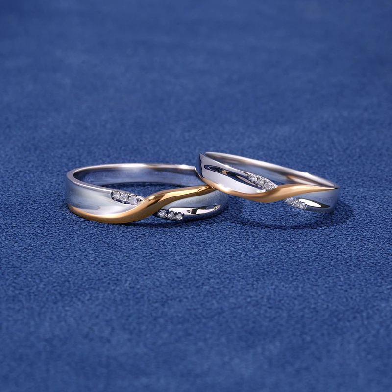 AZS Designer Handcrafted Angel Wing Two-Tone Gold-Plated Silver with Lab-Grown Diamonds for Women Couples Love Wedding Rings
AZS Designer Handcrafted Angel Wing Two-Tone Gold-Plated Silver with Lab-Grown Diamonds for Women Couples Love Wedding Rings