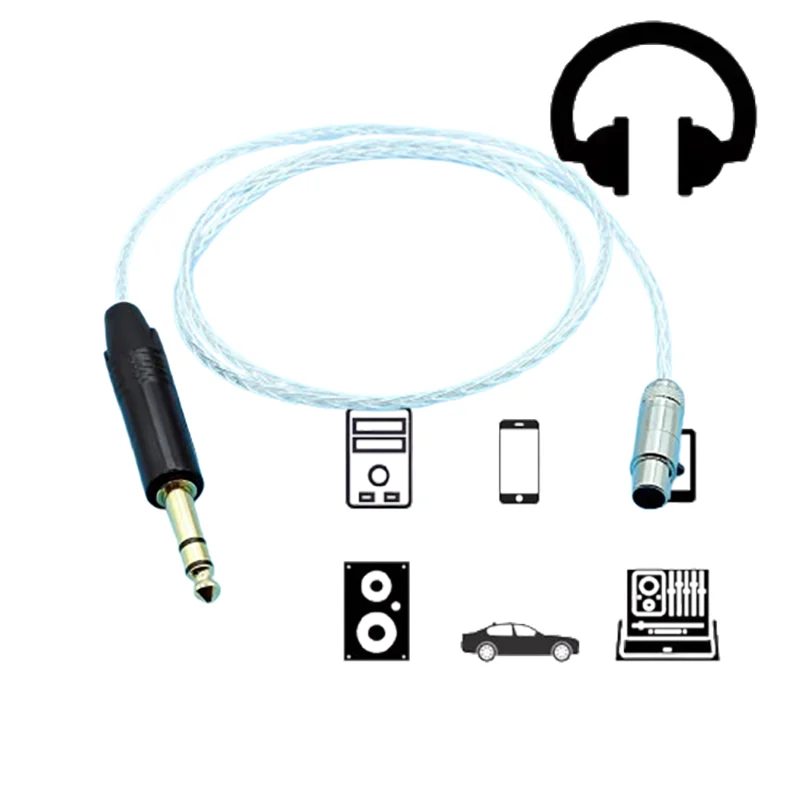 6-Core 7N Silver-Plated OCC Braided Upgrade Cable: Audiophile-Grade Replacement for AKG K240/K702 Series (6.35mm Jack)
6-Core 7N Silver-Plated OCC Braided Upgrade Cable: Audiophile-Grade Replacement for AKG K240/K702 Series (6.35mm Jack)