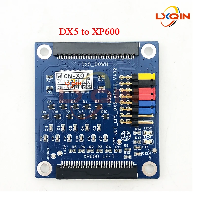 Карта адаптера LXQIN DX5 к XP600 для печатающей головки DX5 Плата передачи Hoson DX5-XP600 V1.02 Разъемная плата для декодера принтера
Карта адаптера LXQIN DX5 к XP600 для печатающей головки DX5 Плата передачи Hoson DX5-XP600 V1.02 Разъемная плата для декодера принтера