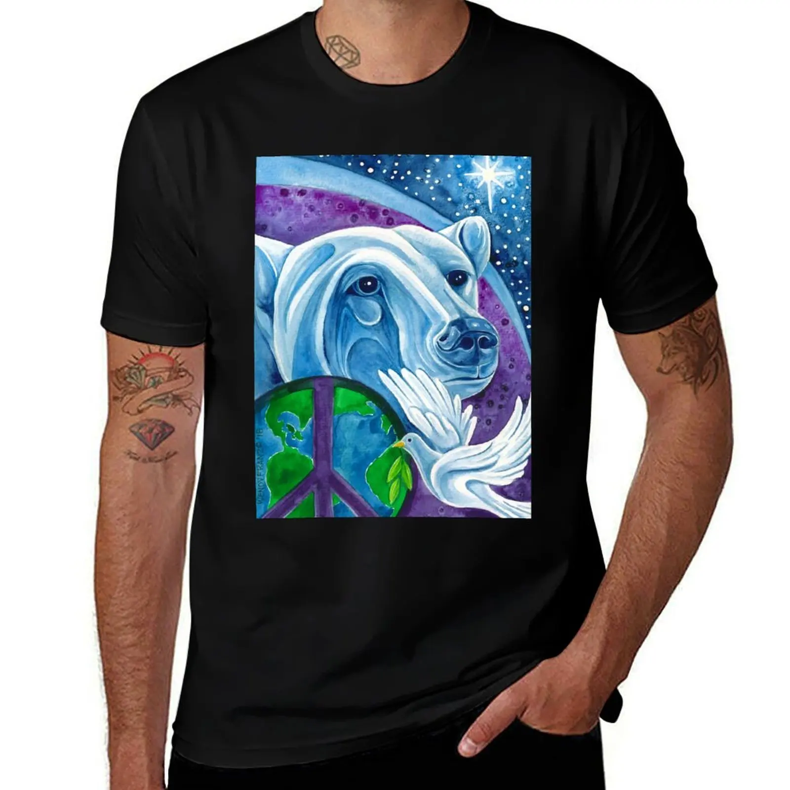 Peace on Earth, Christmas Polar Bear T-Shirt Athletic Fit Sports Short Sleeve Top
Peace on Earth, Christmas Polar Bear T-Shirt Athletic Fit Sports Short Sleeve Top