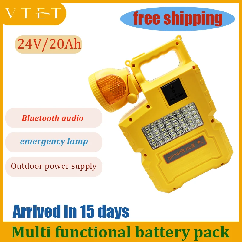 24V20Ah High-capacity Outdoor Multifunctional Power Supply Flashlight LED Light Bluetooth Speaker 220V Power Supply USB Charging
24V20Ah High-capacity Outdoor Multifunctional Power Supply Flashlight LED Light Bluetooth Speaker 220V Power Supply USB Charging