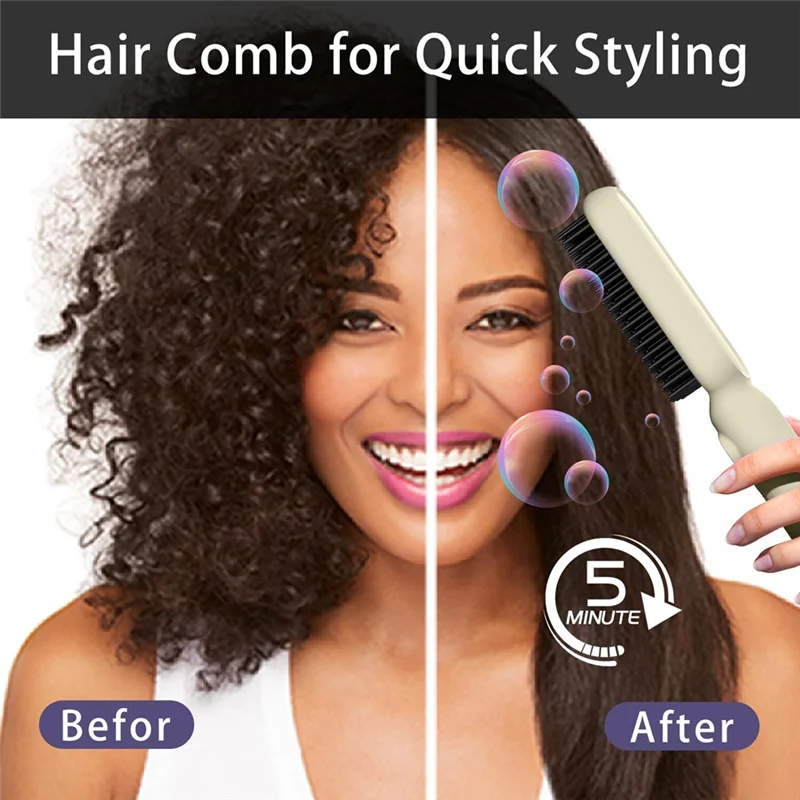 Расческа-выпрямитель для волос SANQ со светодиодным дисплеем, 5 настройками температуры и быстрым нагревом 30S, горячая расческа для выпрямления двойного напряжения EU P
Расческа-выпрямитель для волос SANQ со светодиодным дисплеем, 5 настройками температуры и быстрым нагревом 30S, горячая расческа для выпрямления двойного напряжения EU P