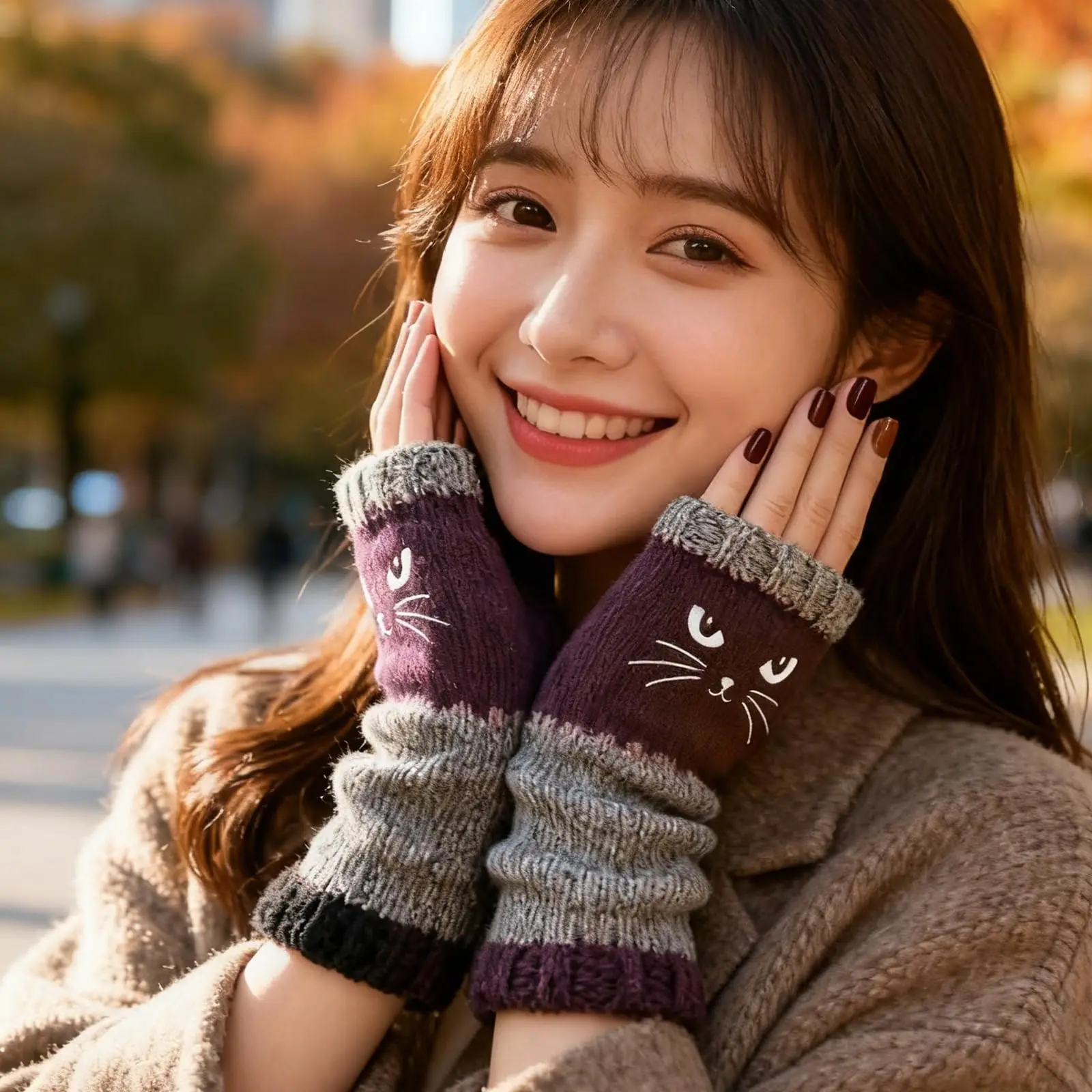 Эластичные вязаные варежки с вышивкой кота для женщин, модные осенне-зимние теплые утолщенные перчатки без пальцев с сенсорным экраном
Эластичные вязаные варежки с вышивкой кота для женщин, модные осенне-зимние теплые утолщенные перчатки без пальцев с сенсорным экраном