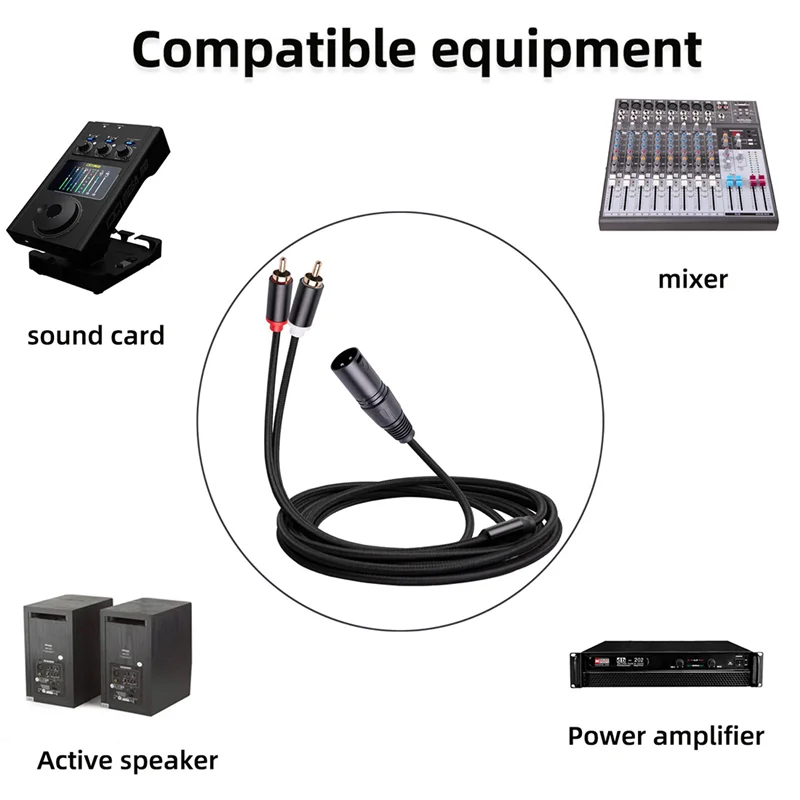 XLR к двойному аудиокабелю RCA A1 XLR, штекер 3 Pin к двойному RCA штекеру, стерео аудио кабель, усилитель, стандарт AV, кабель 1 м
XLR к двойному аудиокабелю RCA A1 XLR, штекер 3 Pin к двойному RCA штекеру, стерео аудио кабель, усилитель, стандарт AV, кабель 1 м