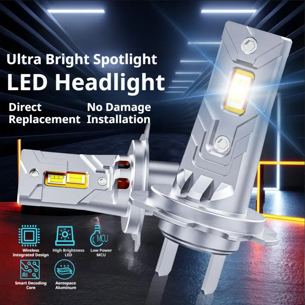 H7 LED Headlight Bulb 12000LM Super Bright 6000K White Conversion Kit, Wireless Fog Light Plug&Play Canbus Ready For Most Cars
H7 LED Headlight Bulb 12000LM Super Bright 6000K White Conversion Kit, Wireless Fog Light Plug&Play Canbus Ready For Most Cars